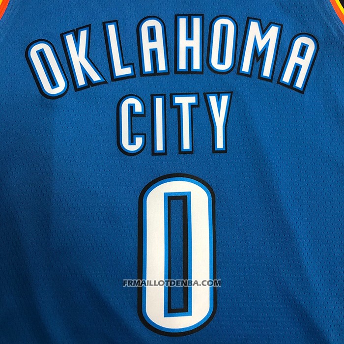 Maillot Oklahoma City Thunder Russell Westbrook NO 0 Icon Bleu